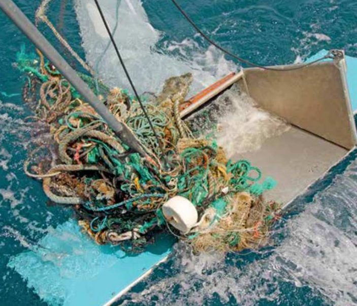 Plástico y redes han sido recolectadas en el mar salvando la vida marina